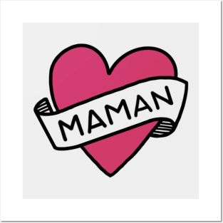 Heart & scroll (maman) Posters and Art